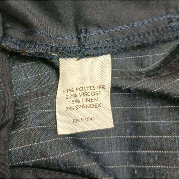 J. Jill Midnight Blue Pinstriped Wide-leg Dress Pants Size 10 NWT! - Picture 5 of 10